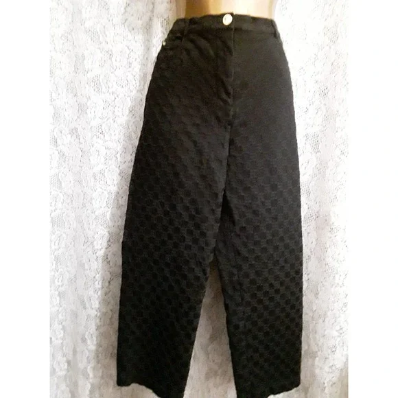 St. John Sport Essentials Logo Monogram Print Jacquard Pants 8 - Picture 6 of 7